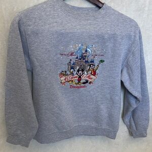 Disneyland Vintage Kids 45 Year Anniversary Embroidered Sweatshirt